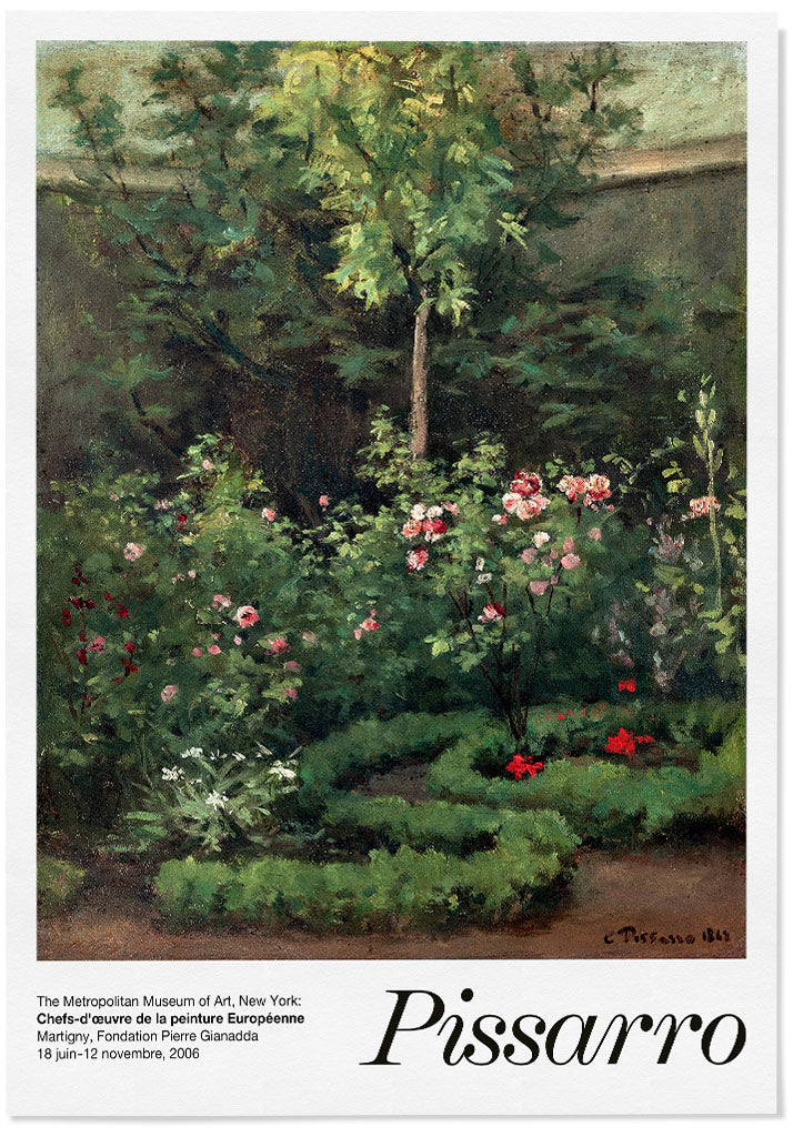 Camille Pissarro Art Poster - Rose Garden