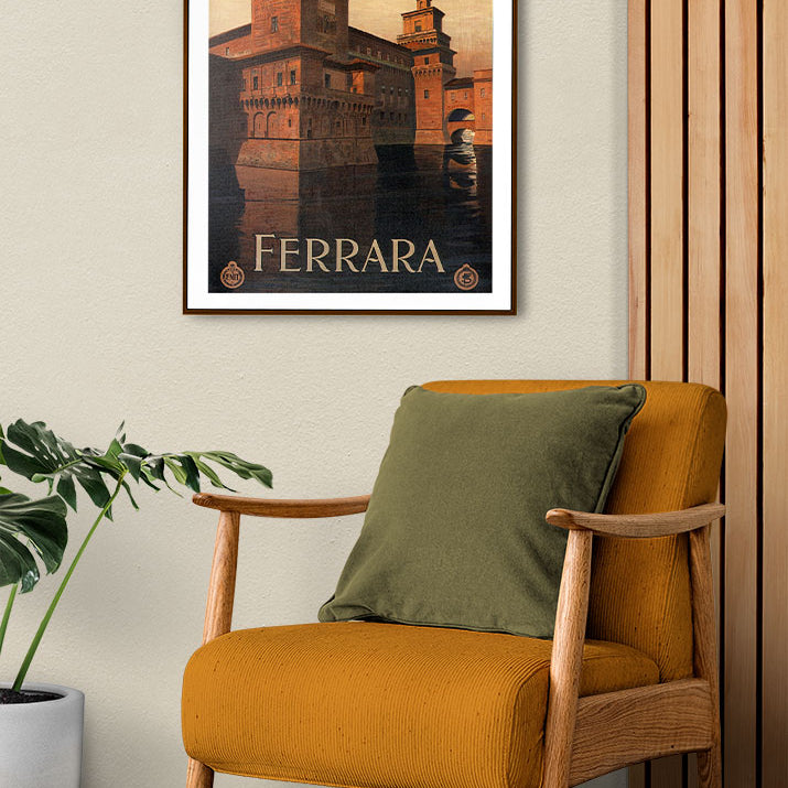 Ferrara, Italy Vintage Travel Poster