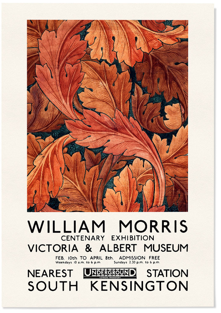 William Morris V&A Museum Exhibition Poster - Acanthus