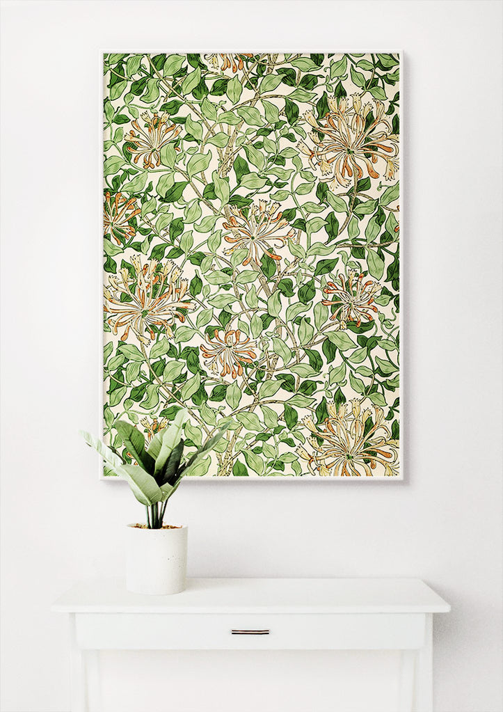 Honeysuckle Painting by William Morris